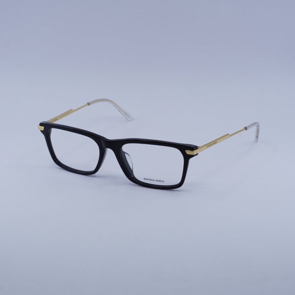 Bottega Veneta BV1040OA 001 Eyeglasses Black/Gold 54mm Rectangle Frame - Picture 5 of 10
